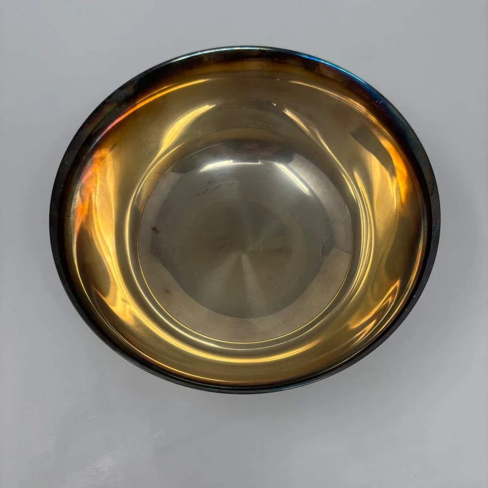 VTG Reed & Barton 104 Silver Plate Iridescent Patina Revere Bowl 8